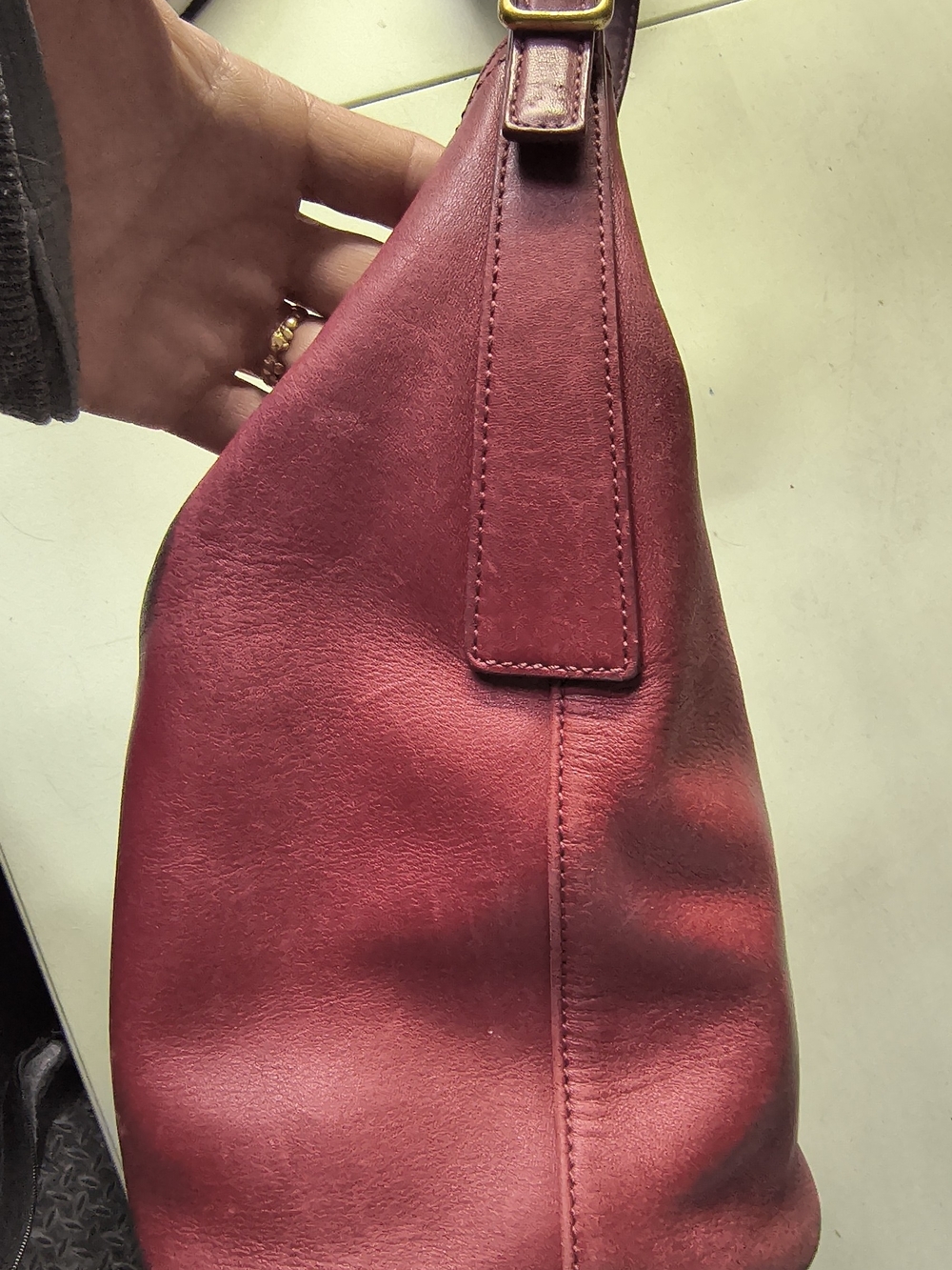 Vintage Coach Red Legacy West Hobo Bag 9823 - Picture 9 of 11